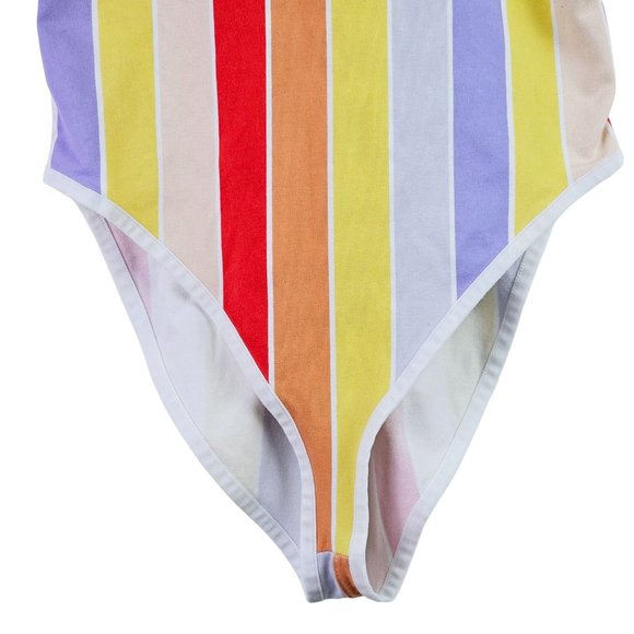 Nike Women's Retro Femme Striped Cotton Bodysuit, Sz S - Picture 5 of 8